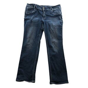 Jack David Womens Jeans Size 20 Straight Leg Blue Denim Classic Casual Retro Y2K